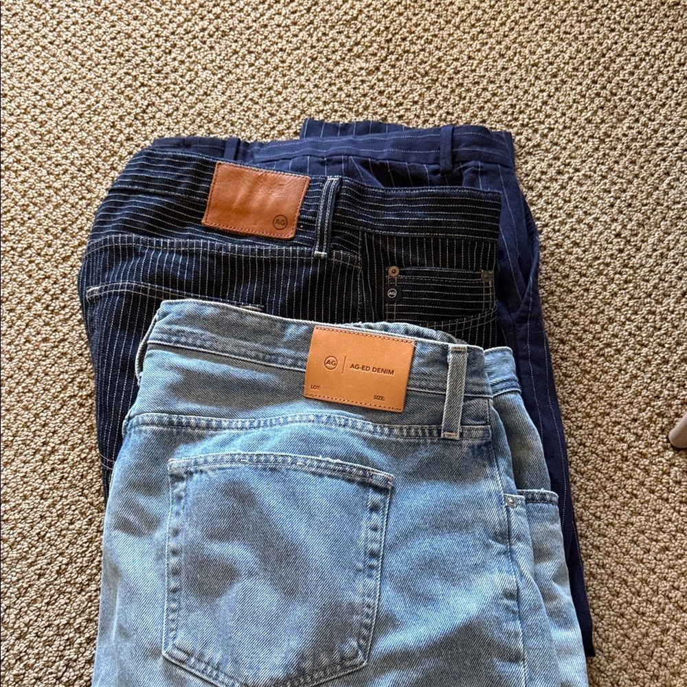 AG Adriano Goldschmied Blue and Black Men Jeans Ralph Lauren dress pants